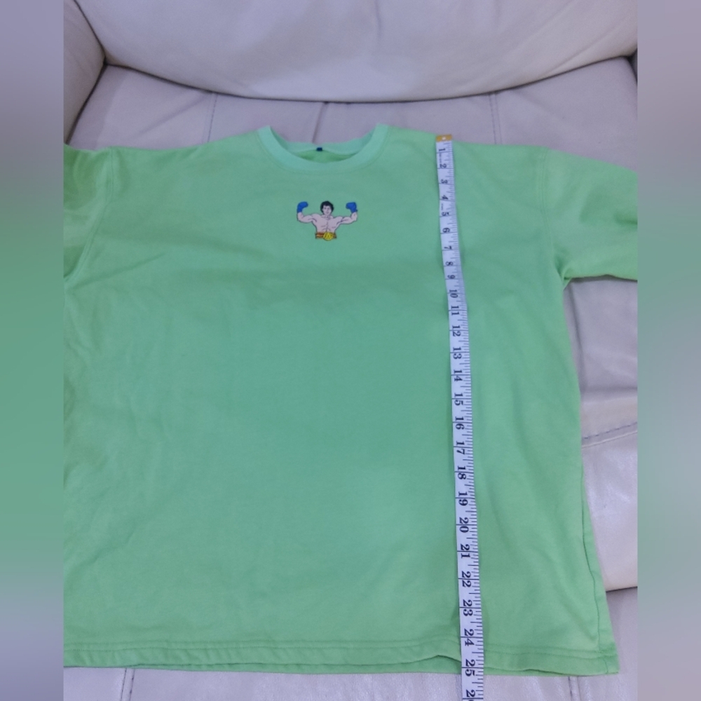 Ader Error Boxer print oversized neon green sweatshirt - Picture 8 of 9